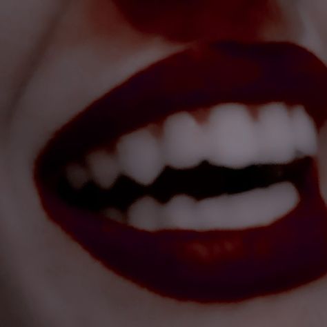 #red #dark #blood #vampire #aesthetic Canine Teeth Human Aesthetic, Sharp Canine Teeth Human, Mjoll The Lioness, Canine Teeth, Teeth Aesthetic, Vampire Aesthetic, Canine Tooth, Vampire Teeth, Strobe Light