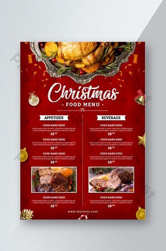 red glamour christmas menu template Christmas Menu Design, Glamour Christmas, Christmas Menu Template, Christmas Powerpoint Template, Christmas Promo, Food Discount, Banner Design Inspiration, Appetizer Menu, Restaurant Flyer