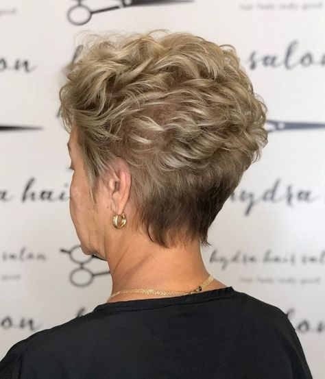 Layered Bob Short Over 50 Gray Hair, Short Stacked Bob Haircut Over 50, Pixie Haircut Hairstyles, Gray Haircuts, Short Stacked Wedge Haircut, Short Wedge Hairstyles, Wedge Haircuts, Hair Wedge, Spiky Hairstyles