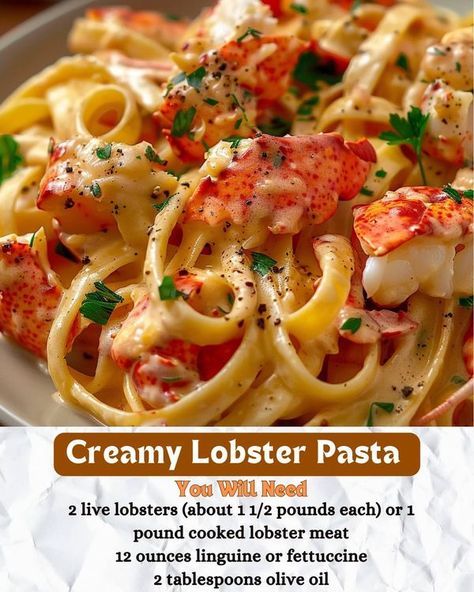 The Recipe Mingle | ✨ Experience a taste of gourmet with this Creamy Lobster Pasta | Facebook Lobster Tail Pasta, Lobster Pasta Recipe, Lobster Pasta, Live Lobster, Lobster Tail, Cooked Pasta, How To Cook Lobster, Lobster Meat, Lobster Recipes