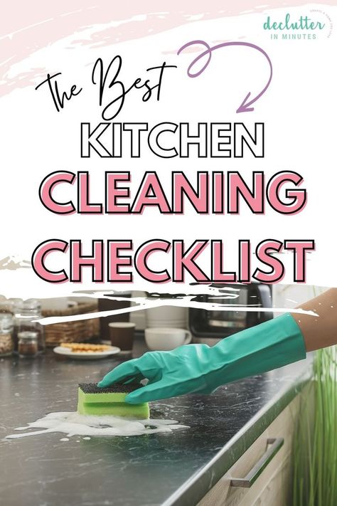 How To Deep Clean Your Kitchen, To Do List Cleaning House, How To Clean The Kitchen Checklist, Kitchen Cleaning Routine, How To Keep Kitchen Clean, Daily Kitchen Cleaning Checklist, How To Clean A Kitchen, How To Clean The Kitchen, How To Clean Your Kitchen