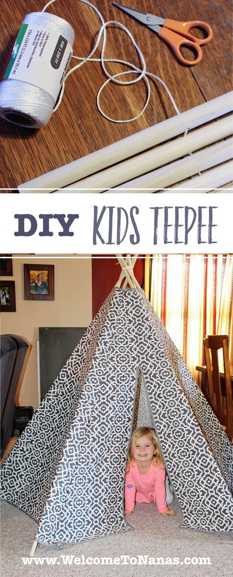 Diy Kids Teepee, Diy Teepee Tent, Teepee Pattern, Homeschool Units, Indigenous Crafts, Diy Teepee, Tent For Kids, Kids Teepee, Kids Teepee Tent