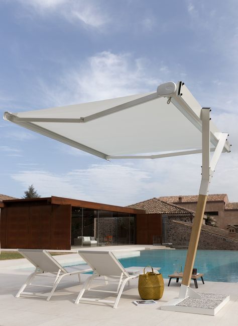 Salento Garden Umbrella Ombra Pergola, Sun Awnings, Best Patio Umbrella, Pool Shade, Pergola Design, Garden Umbrella, Pergola Plans, Hand Crank, Pergola Designs