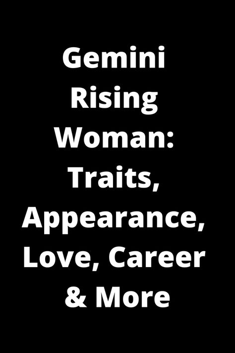 Discover the fascinating world of a Gemini Rising woman! Uncover her unique traits, captivating appearance, love preferences, and career insights. Explore the intricate layers that shape her dynamic personality. Learn more about what makes this zodiac sign stand out among the rest. Gemini Rising Appearance, Gemini Women, Dynamic Personality, Mom Health, Gemini Rising, Short Term Goals, Mood Changes, Investigative Journalism, Gemini Woman