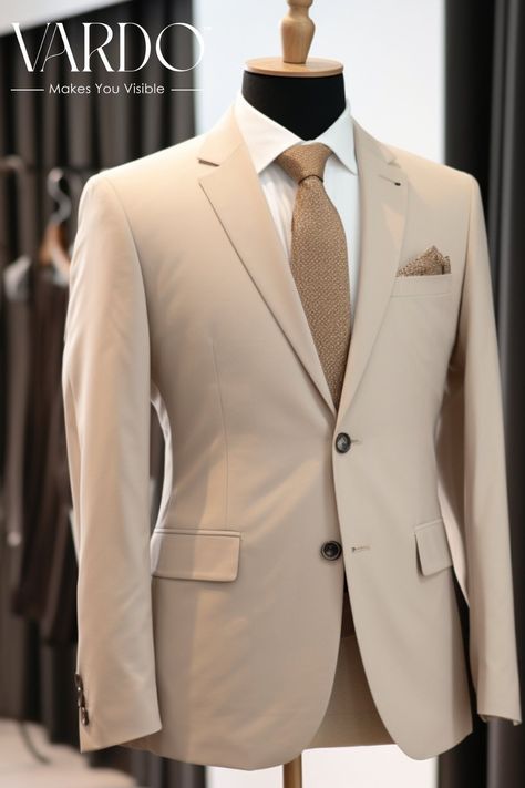 Beige Tuxedo Men, Beige Wedding Suit Groom Attire, Men’s Tan Suit, Beige Mens Suit Wedding, Tan Suits For Men, Beige Tuxedo Wedding, Tan Tuxedo Wedding, Beige Groomsmen Suits, Beige Suit Men