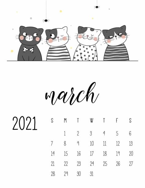 2021 Calendar Cute Cats - World of Printables Inspirational Quotes Calendar, Calendar Cute, Framed Calendar, February Calendar, Free Calendar Template, Cool Calendars, January Calendar, Cute Calendar, Printable Calendar Template