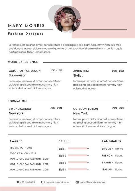 Minimalist Mary M. Fashion Designer Resume Cv Fashion Designer, Fashion Stylist Resume, Fashion Designer Resume, Fashion Major, Designer Resume, Cv Words, Creative Cv, Cv Design, Fashion Business