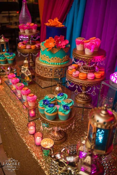 Moroccan Birthday, Moroccan Theme Party, Arabian Party, Arabian Nights Theme, Arabian Nights Party, Moroccan Party, Bollywood Theme, Jasmine Birthday, Mehndi Party