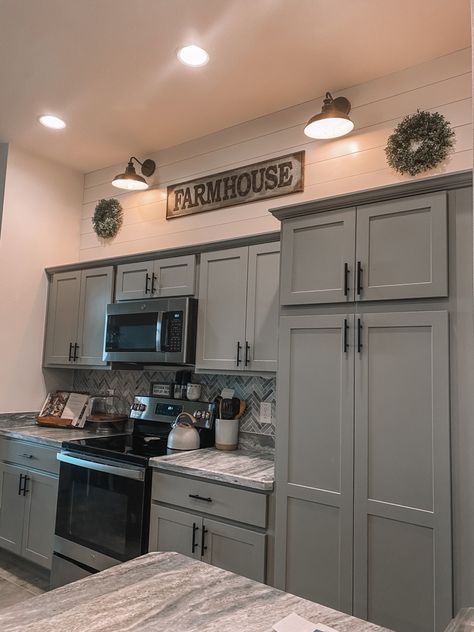 Shiplap Shiplap Above Cabinets, Cabinets With Space Above, How To Fill Space Above Kitchen Cabinets, Large Space Above Kitchen Cabinets, Shiplap Above Kitchen Cabinets, What To Do With Space Above Cabinets, Styling Above Kitchen Cabinets, Space Above Cabinets, Empty Space Above Kitchen Cabinets