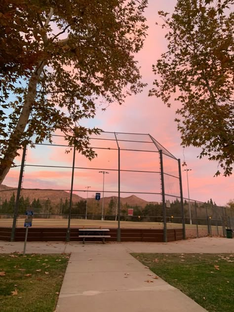 Sunset Baseball Field, Baseball Practice Aesthetic, Baseball Field Aesthetic, Tortellini Aesthetic, Baseball Field Background, Baseball Aesthetic, Softball Field, Summer Baseball, Softball Season