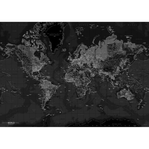 World Map - Dark - Canvas - Incado World Map Graphic, Dark Map, Planning Future, World Map Design, Galaxies Wallpaper, Map World, World Graphic, 3d Chalk Art, Fairytale Fantasies