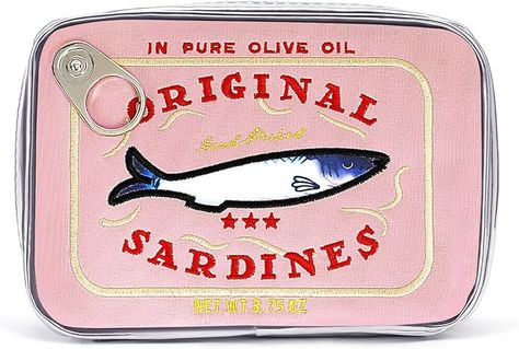 Amazon.com: Cessfle Canned Sardines Makeup Bag, Funny Sardine Tin Fish Cosmetic Bag, Creative Cute Makeup Bag Kawaii Pencil Case Pouch, Coquette Make up Pouch for Women : Clothing, Shoes & Jewelry Kawaii Pencil Case, Tin Fish, Sardine Tin, Canned Sardines, Kawaii Pencil, Cute Makeup Bag, Cosmetic Creative, Pencil Case Pouch, Cute Makeup Bags