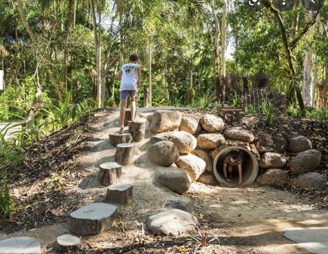 Nature Playground, Natural Play Spaces, Physical Challenges, Play Garden, Natural Play, Children Park, Water Nature, Natural Playground, Playground Design