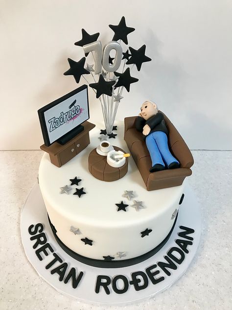 Birthday Cake For Grandfather, Dad Cake Ideas, Grandfather Cake, Bday Cake For Dad, Retirement Cake Ideas, Grandpa Birthday Cake, Birthday Cake For Papa, Birthday Cake For Father, Grandfather Birthday