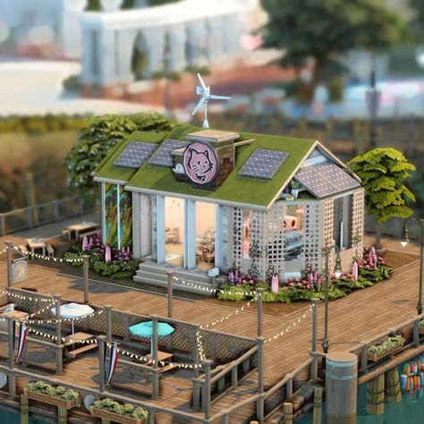 Sims 4 Cc Free Lots, The Sims 4 Newcrest Ideas, Creative Sims 4 Builds, Newcrest Sims 4 Ideas Map, Sims 4 Cat Cafe, Sims Newcrest Ideas, Brindelton Bay Sims 4, Sims 4 Newcrest Ideas, Sims 4 Build Ideas Community