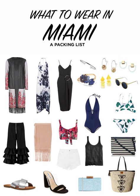 WHAT TO WEAR IN MIAMI: A PACKING LIST - You Must Love Life Weekend In Miami Outfits, Winter In Miami Outfits, Miami Weekend Outfits, South Beach Miami Outfits, Outfits For Miami Vacation, Miami Packing List, Miami Vacation Outfits, Miami Beach Outfits, Traveling Woman