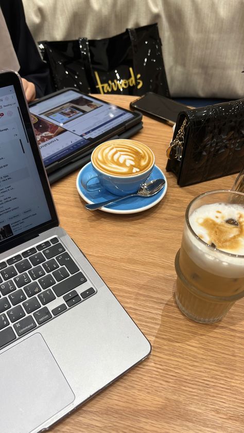 Aesthetic Laptop And Coffee, Laptop Coffee Work Aesthetic, Study Date, Cafe Date, Study Break, Medical School Motivation, Coffee Shop Aesthetic, Work From Anywhere, Ticket Sales