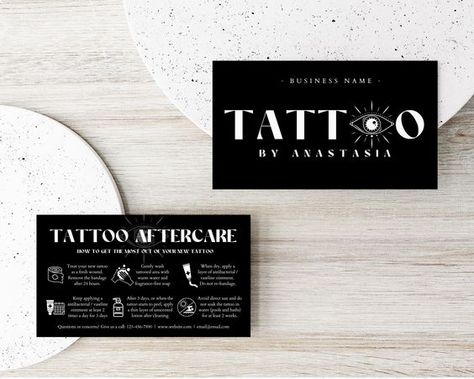 Tattoo Aftercare Card, PMU Aftercare, Editable Tattoo Instructions Card, Tattoo Care Card, Canva Template, Tattoo Artist, Tattoo Studio#tattoo #tattoaftercare #tattoocare Pmu Aftercare, Template Tattoo, Baby Tattoo Designs, Tattoo Artist Tattoo, Tattoo Cream, Studio Tattoo, Artist Tattoo, Beginner Pottery, Tattoo Care