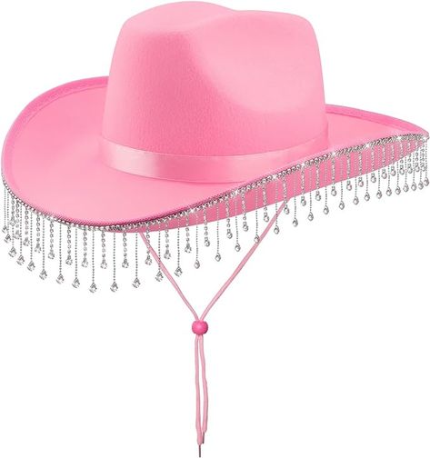 The cowgirl hats can also be Exquisite Bachelorette Party gift,will be a very special gift! 👒【Suitable for various occasions】Great for bachelorette party,birthday party,Halloween dress-up party,photo shoots,concerts,cowboy costume dress up accessories. pink cowgirl sparkly #AD Cowboy Hat Halloween Costume, Cowgirl Hat Wedding, Cowgirl Costume For Women, Halloween Costumes Cowgirl, Costume Cowgirl, Wild West Costumes, Pink Cowgirl Hat, Bachelorette Party Hat, White Cowboy Hat