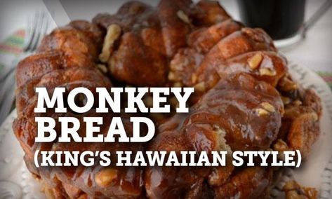 Kings Hawaiian Monkey Bread, Hawaiian Roll Monkey Bread, Hawaiian Bread Recipes Ideas, Monkey Bread With Hawaiian Rolls, Hawaiian King Roll Recipes, Hawian Roll Cinnamon Rolls, Recipes With Hawaiian Sweet Rolls, Hawian Roll Recipes, Recipes With Hawaiian Rolls