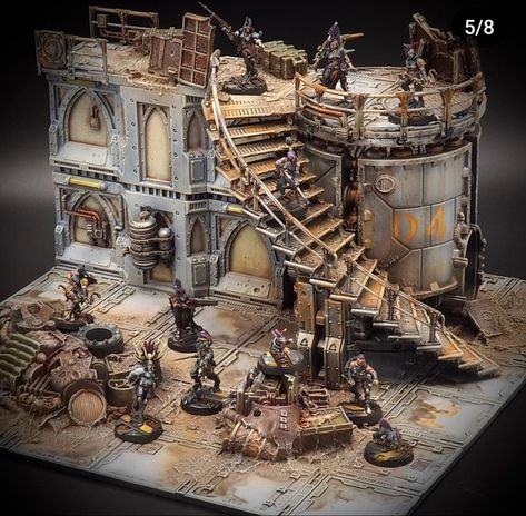 Warhammer Wood Elves, Necromunda Underhive, Scifi Building, Warhammer Imperial Guard, Warhammer Terrain, 40k Terrain, Miniature Photography, Game Terrain, Imperial Knight