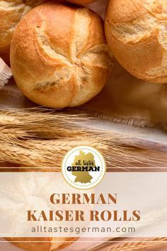 Kaiser Rolls Recipe, German Rolls, Brotchen Recipe, Kaiser Roll, German Food Authentic, German Cooking, Kaiser Rolls, German Bread, Rolls Easy