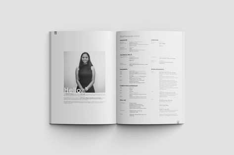 Portfolio Cv Design, Portfolio Content Page Design, Architecture Application Portfolio, Portfolio Introduction Page, Minimalist Architecture Portfolio, Architecture Portfolio Cv, Professional Architecture Portfolio, Cv Architecture, Architecture Portfolio Examples