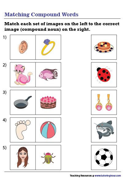 Matching Compound Words Concrete And Abstract Nouns, Compound Words Worksheets, Compound Words Activities, Words Worksheet, Parts Of Speech Activities, Alphabet Crafts Preschool, Ela Worksheets, English Teaching Materials, Worksheets Kindergarten