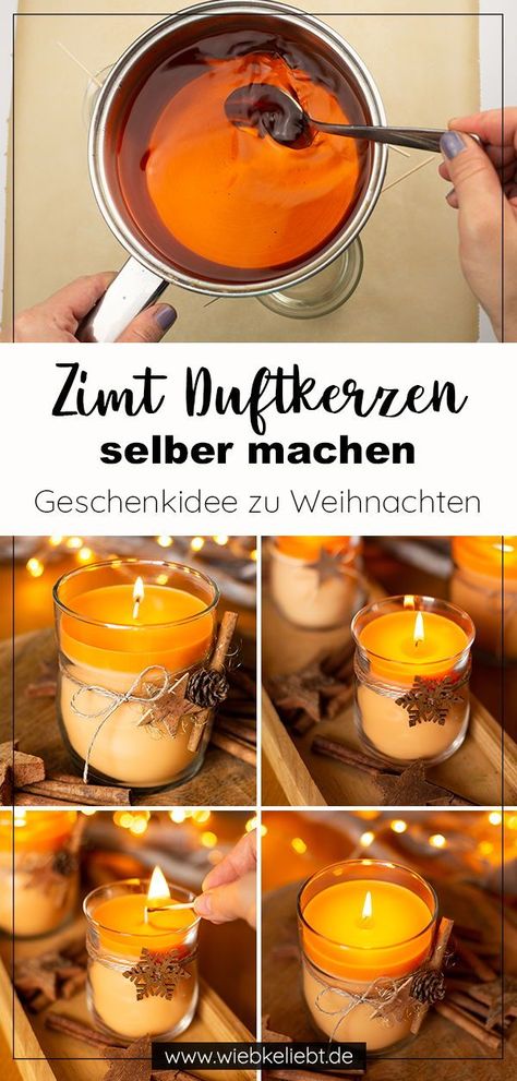 Cinnamon Scented Candles, Advent Diy, Christmas Candles Diy, Diy Scent, Diy Christmas Presents, Diy Tumblr, Weihnachten Diy, Diy Candles Scented, Diy Xmas Gifts