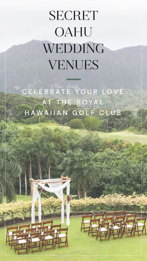 Royal Hawaiian Golf Club is one of Oahu's most secluded Oahu wedding venues. This wedding venue is surrounded by lush greenery with breathtaking vistas.  This Hawaii wedding venue is the perfect place to host a romantic and intimate wedding ceremony or reception, creating that tropical Hawaii look you are searching for.  With various packages to choose from, you can design your dream at Royal Hawaiian Golf Club with Simple Oahu Wedding. 
#Oahuweddingvenues #RoyalHawaiiangolfclub #Hawaiiwedding Cheap Hawaii Wedding, Wedding Venues Royal, Hawaii Wedding Locations, Oahu Wedding Reception, Hawaii Wedding Venues, Oahu Wedding Venues Budget, Oahu Restaurants, Beach House Kauai Wedding, Wedding Spots