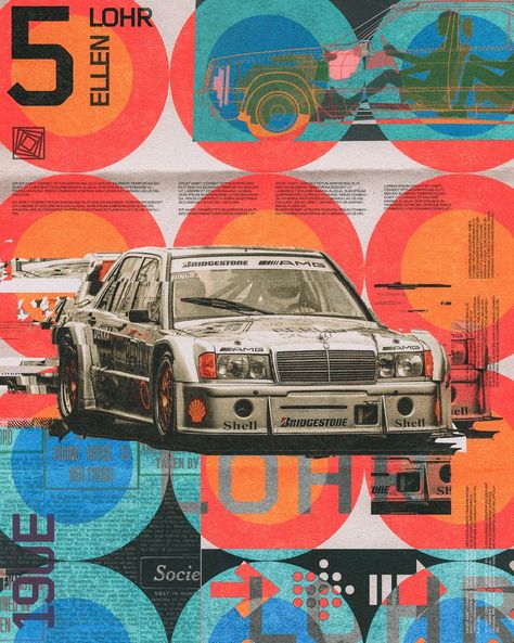 Retro Racing Wallpaper, Retro Car Poster Graphic Design, Vintage Car Collage, Race Car Poster Graphic Design, Vintage Racing Poster, Legendary Pictures, S Logo Design, Car Prints, Racing Posters