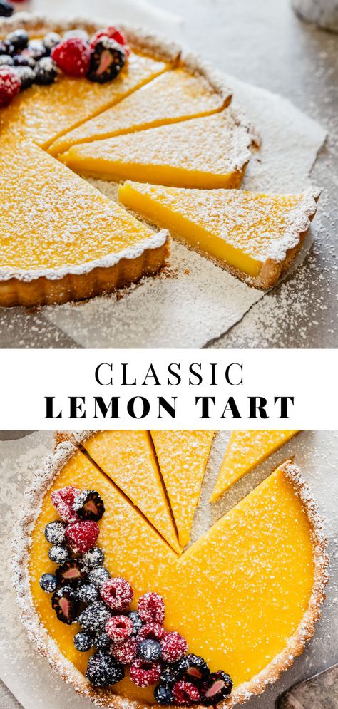 Lemon Curd Fruit Tart, Lemon Almond Tart, Lemon Tart Filling Recipe, Lemon Tart Pie, Lemon Curd Shortbread Tart, Italian Lemon Tart, Citrus Tart Recipe, Blueberry Lemon Curd Tart, Gf Tart Recipes