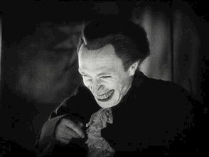 wOHT2jU.gif (294×220) Terrifying Movies, Old Horror, Conrad Veidt, The Man Who Laughs, Film Horror, Best Horror Movies, Classic Horror Movies, Best Horrors, Classic Monsters