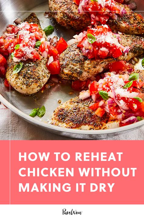 How To Reheat Chicken Without Drying Out, Reheat Chicken In Oven, Oven Grilled Chicken, Best Leftovers, Freezing Cooked Chicken, Clean Desserts, Reheat Chicken, Diy Foods, Cooking Frozen Chicken