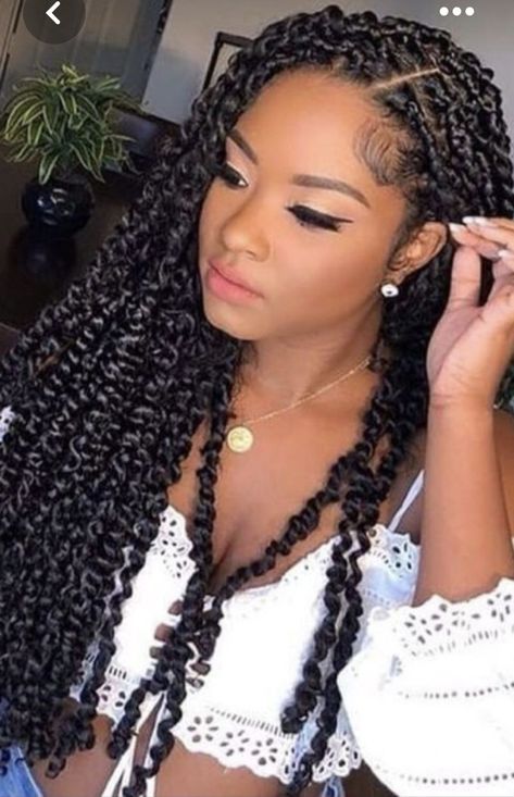 Passion Twists, Protective Hairstyle, Twist Braid Hairstyles, Styles Ideas, Crochet Braids Hairstyles, Fun Hair, Braid In Hair Extensions, Braided Hair, African Braids Hairstyles