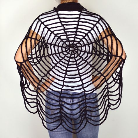 Crochet Spot  » Blog Archive   » Crochet Pattern: Spider Web Shawl - Crochet Patterns, Tutorials and News Spider Web Shawl, Crochet Pour Halloween, Web Pattern, Hairpin Lace, Web Patterns, Halloween Crochet Patterns, Medium Weight Yarn, Scary Costumes, Lace Scarf