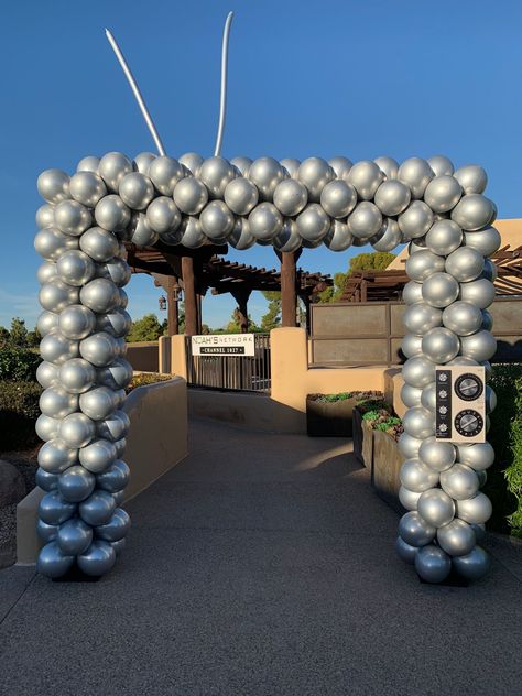 The art of balloons, classic balloon décor, made so much more exciting when using different patterns and different balloons. A Balloon Arch and Column is a fun way to make your celebration an impressive one! #BalloonDecor #balloonpeopleaz #BalloonEvents #CustomDesigns https://theballoonpeople.net/balloon-decor-services/ Column Balloons Ideas, Balloon People, Birthday Decoration Ideas, Bar Mitzvah Party, Balloon Decor, Birthday Decoration, Birthday Dress, Balloon Arch