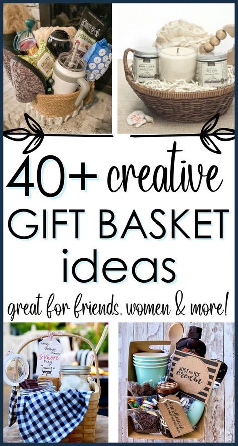 Gift Basket Ideas For Moms Birthday, 50 Year Old Gift Basket, Diy Gift Baskets For Women, Gift Baskets For Her Birthday, Ladies Gift Basket Ideas, 60th Birthday Basket Ideas For Women, Mimosa Gift Basket Diy Cute Ideas, Prize Basket Ideas For Adults, Diy 50th Birthday Gifts For Women