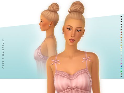 The Sims Resource - Carrie Hairstyle - Style 4 Sims 4 Cc Hair Bun Maxis Match, Sims 4 Modern Decor, Sims 4 Rundown Cc, Sims 4 Hair Cc Maxis Match Short, Sims 4 Cc Bun Hair, Sims 4 Long Curly Hair, Sims 4 Short Hair Cc Maxis Match, Sims 4 Bun, The Sims Resource Hair