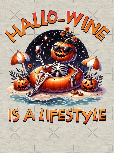 "Hallowine is a Lifestyle, Halloween Skeleton Sips Red Wine at a Beach Night Party" Pullover Sweatshirt for Sale by Annie Art Creaion / Yan Creation | Redbubble Hallowine Party, Beach Night Party, Summer Halloween, Beach Night, Halloween Skeleton, Night Party, Halloween Stickers, Halloween Skeletons, Party Night