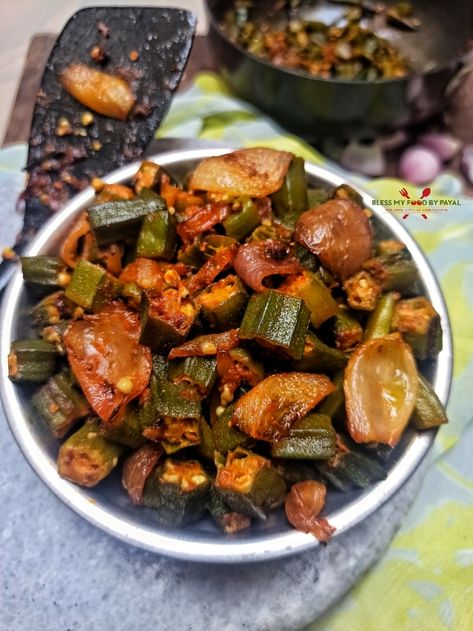 Bhindi Fry, Vegetarian Treats, Best Lunch Recipes, Fried Okra, Okra Recipes, Aloo Gobi, Vindaloo, Food Fantasy, Food Vegan