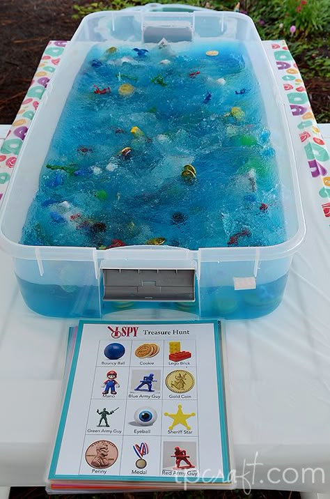 I Spy Birthday Party Childrens Party Games, Spy Birthday Parties, Slime Birthday, Spy Party, Slime Party, Party Crafts, Pirate Birthday Party, Pirate Birthday, Shark Birthday