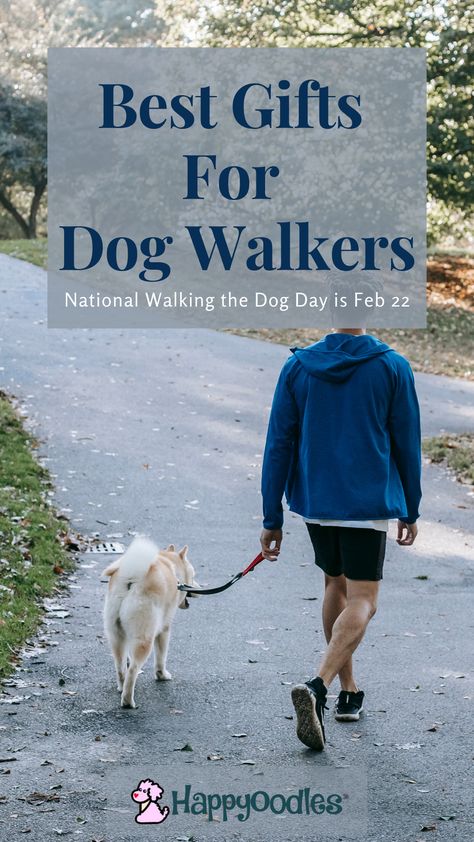 National Walking the Dog Day is Feb 22. Do you have the best dog walker? A good, reliable dog walker is hard to find. That’s why when you find one, you want to make sure you keep them. You can do this by letting them know just how much they are appreciated. While cash is always welcomed, a non-cash gift will last longer and act as a reminder of how much you care. To help, we have gathered some of the best gift ideas for dog walkers for you to choose from. (#DogWalkers, #DogWalkergifts) Gift Ideas For Animal Lovers, Gifts For Walkers, Dog Walker Aesthetic, Dog Walking Gifts, Dog Christmas Presents, Dog Walking Accessories, Dog Pooper Scooper, Doggy Daycare, Dog Walker Gift