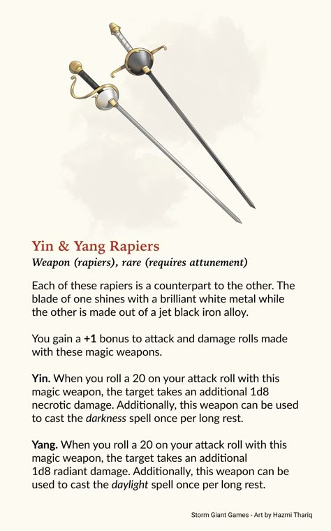 Dnd Magic Items, Dual Wielding, Guerriero Samurai, Dnd Magic, Dnd Stats, Dnd Stories, Dungeon Master's Guide, Dnd Classes, Dungeons And Dragons 5e