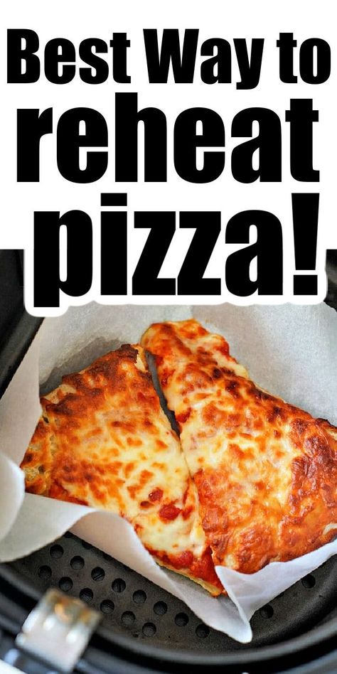 Reheat Pizza In Air Fryer, How To Reheat Pizza, Pizza In Air Fryer, Air Fryer Pizza, Reheat Pizza, Air Fryer Oven Recipes, Gooey Cheese, Ooey Gooey, Air Fryer Recipes Easy