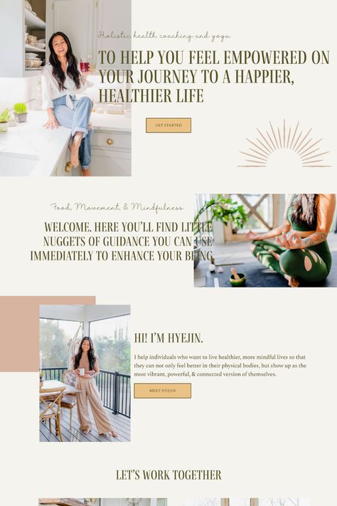 Transform your health coaching business with a personalized touch! Elevate your online presence with our custom web design service tailored exclusively for health coaches. From vibrant layouts to user-friendly interfaces, we craft websites that resonate with your unique brand and engage your audience. Let your digital space reflect the vitality of your coaching journey. Health Coach Website Design Inspiration, Health Coach Website Design, Website Design Coaching, Health Coaching Business, Website Design Inspiration Layout, Coach Website, Squarespace Design, Health Coach Business, Holistic Health Coach