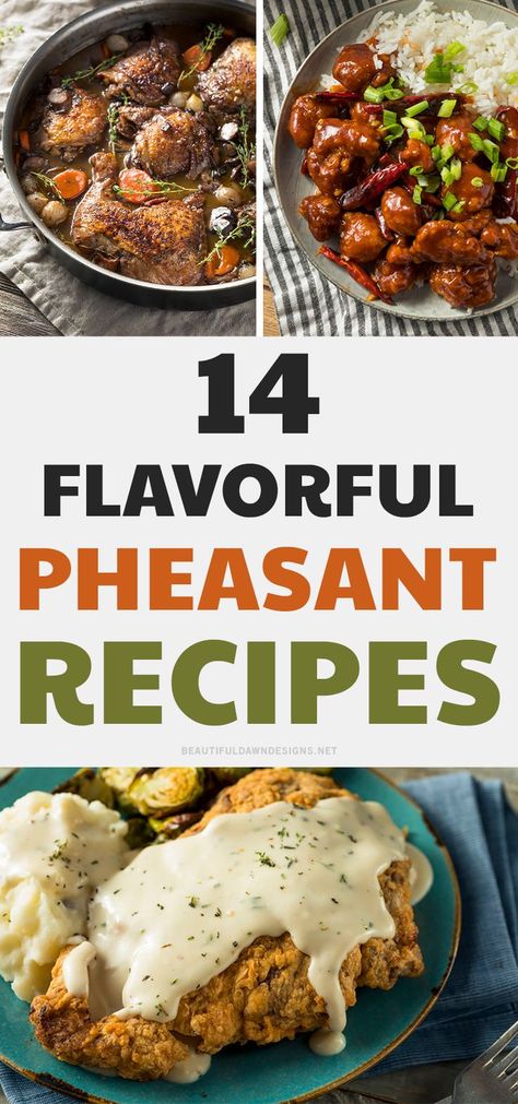 Peasant Recipes Food, Partridge Recipes Oven, Pheasant Thigh Recipe, Creamed Pheasant Recipes, Wild Game Bird Recipes, Pheasant Stew Recipes, Pheasant Dinner Recipes, Pheasant Recipes Easy, Pheasant Side Dish