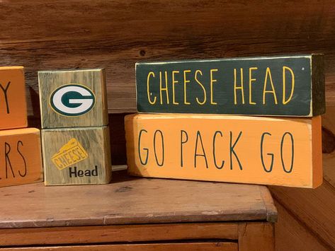 Green Bay Packers Crafts, Green Bay Packers Gifts, Packers Gifts, Word Blocks, Green Bay Packers Logo, Word Block, Green Bay Packers Football, Nfl Gifts, Reusable Paper Towels