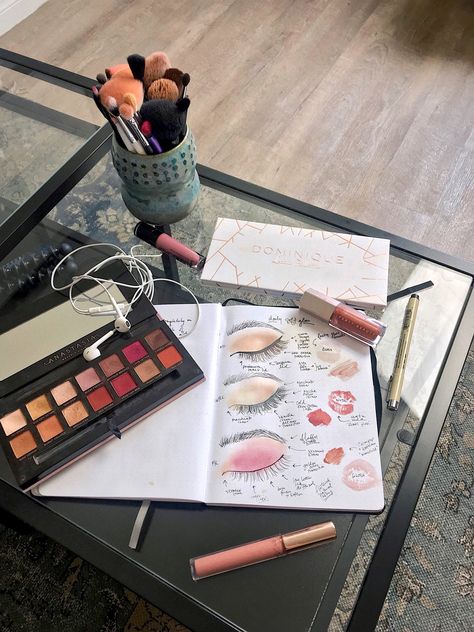 Makeup Industry Aesthetic, Cosmetology Career Aesthetic, Makeup Artist Space, Cosmetology School Aesthetic Makeup, Makeup Job Aesthetic, Makeup Stylist Aesthetic, Makeup Company Aesthetic, Beauty Blogger Aesthetic, Make Up Journal