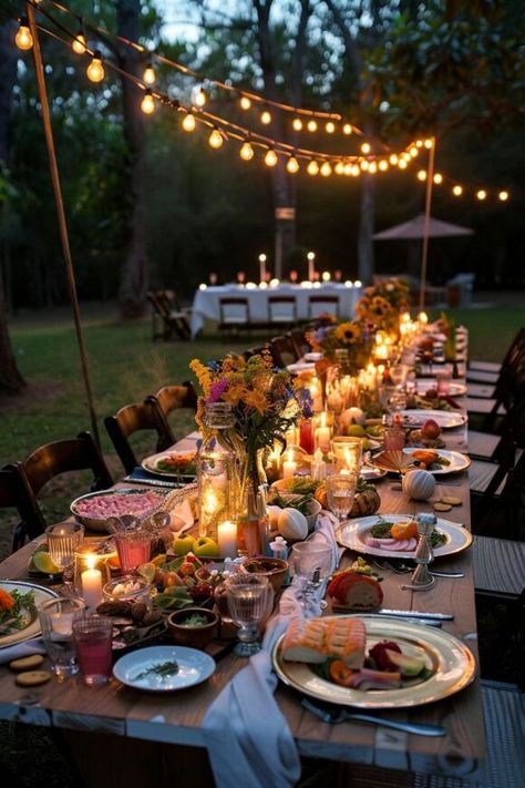 How to Elevate Your Summer Hosting & Entertaining Tips Family Party Ideas Outdoor, Dinner Outside Table, Anniversary Party Decorations Outdoor, Wedding Table Settings Outdoor, Simple Outdoor Dinner Party, Outdoor Picnic Table Decor Ideas, Rustic Outdoor Dinner Party, Table Decorations Outdoor Party, Backyard Dinner Wedding